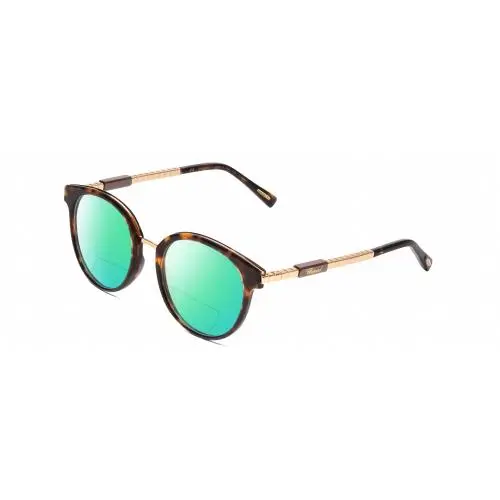 Ceramic VCH239 Unisex Polarized Bifocal Sunglass Tortoise/rose Gold 50mm Green Mirror by Chopard