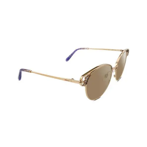 Chopard VCHC51S Cat Eye Polarized Sunglasses 23KT Gold Plated Purple 54 mm 4 Opt