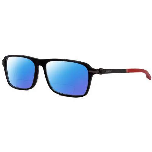 VCH310 Unisex Designer Polarized Bifocal Sunglasses Black Gold Grey 52mm Blue Mirror by Chopard