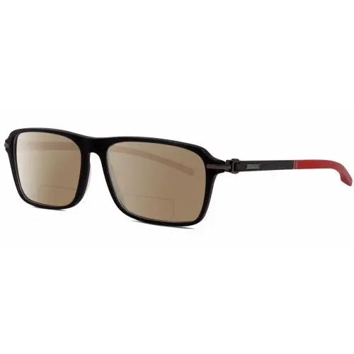 VCH310 Unisex Designer Polarized Bifocal Sunglasses Black Gold Grey 52mm Brown by Chopard