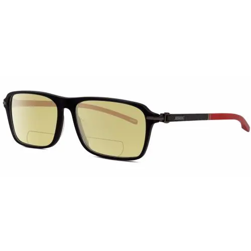 VCH310 Unisex Designer Polarized Bifocal Sunglasses Black Gold Grey 52mm Yellow by Chopard