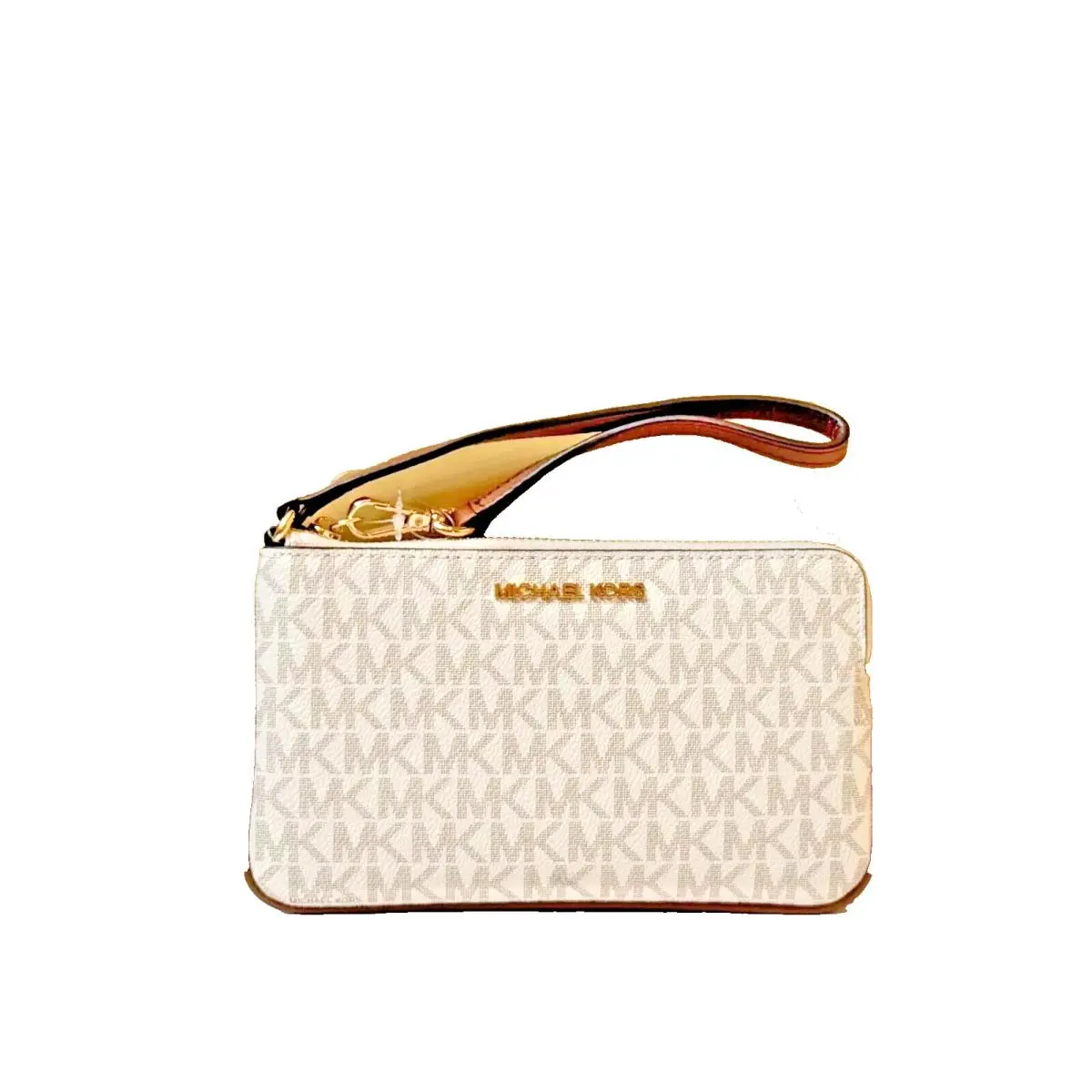Jet Set Travel Lg Top Zip Wristlet MK Vanilla by Michael Kors
