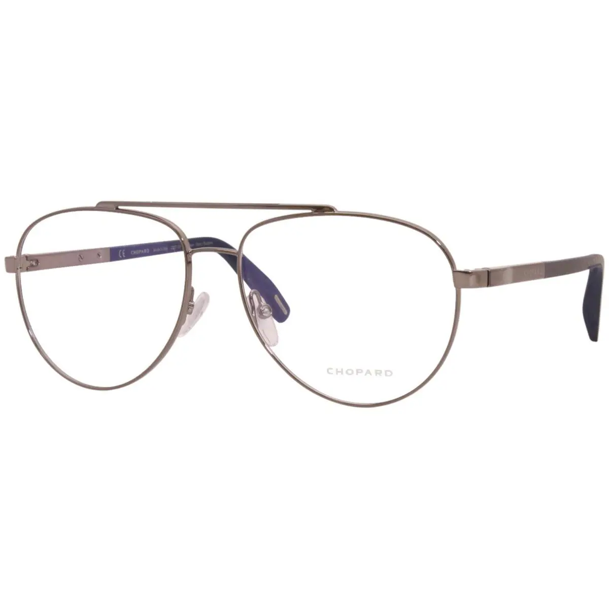 Chopard VCHD21 0509 Eyeglasses Men`s 23KT Gold Plated/gunmetal Carbon Fiber 57mm - Frame: Gray
