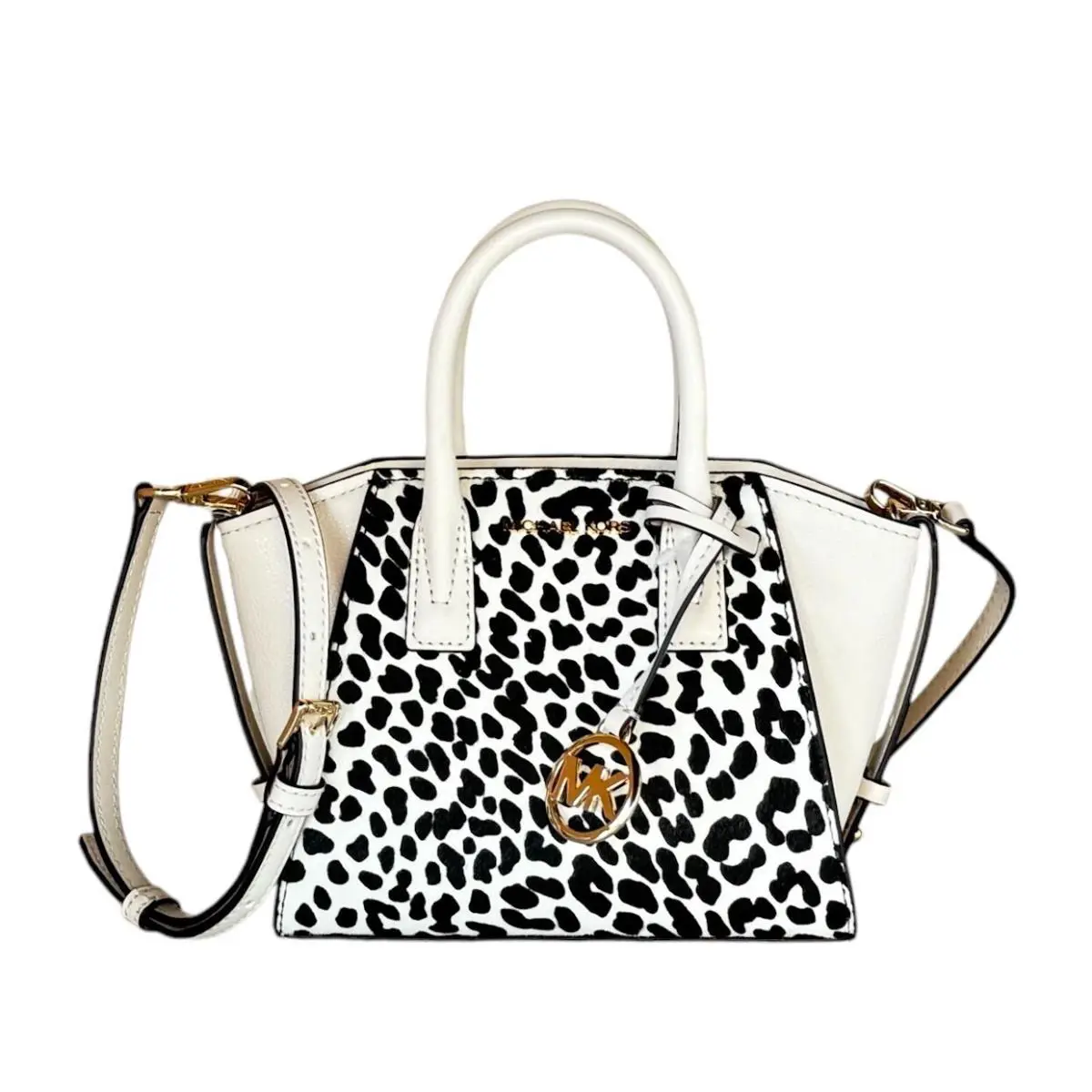 Michael Kors Avril XS Satchel Shoulder Crossbody Bag Exotic Light Cream Multi