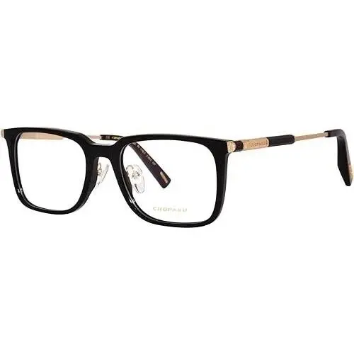 Chopard Men`s Eyeglasses Clear Demo Lens Shiny Black and Gold Frame VCH344 0700