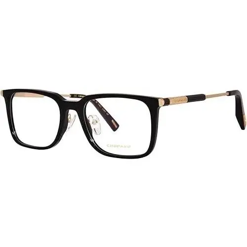 Chopard Men`s Eyeglasses Clear Demo Lens Shiny Black and Gold Frame VCH344 0700