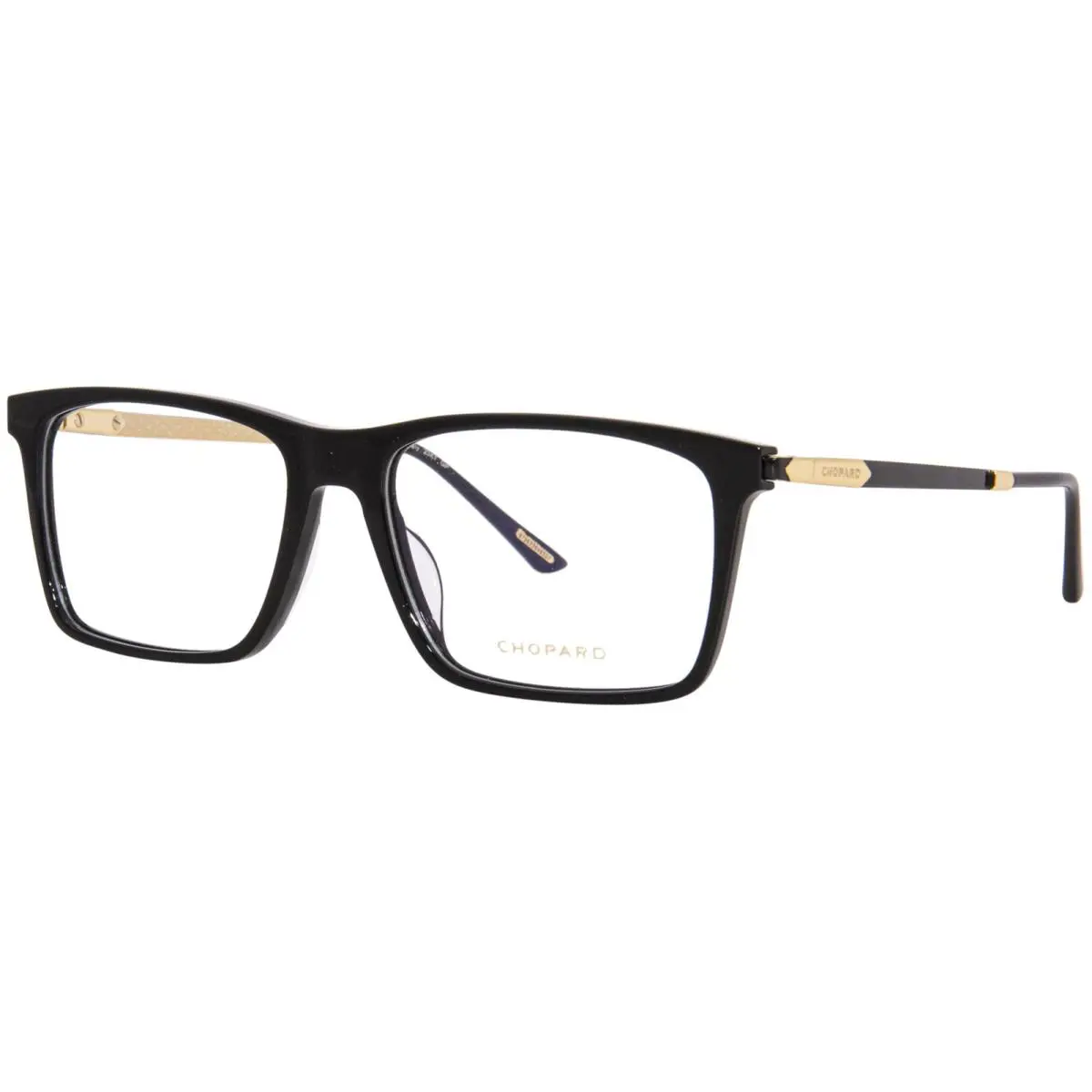 Chopard VCH343 0700 Eyeglasses Titanium Black/23KT Gold Plated Full Rim 55mm