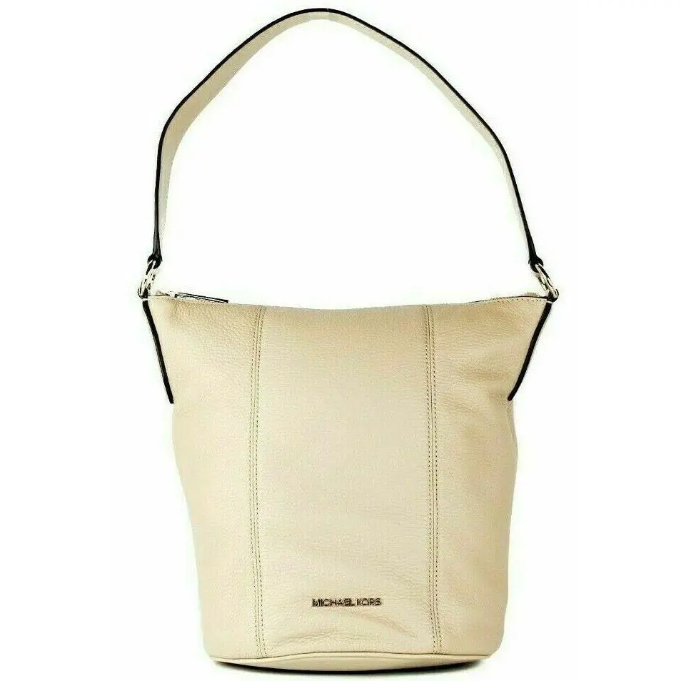 Michael Kors Brooke Bucket Messenger Bag Ivory Leather 35T0G0KM8L FS 1