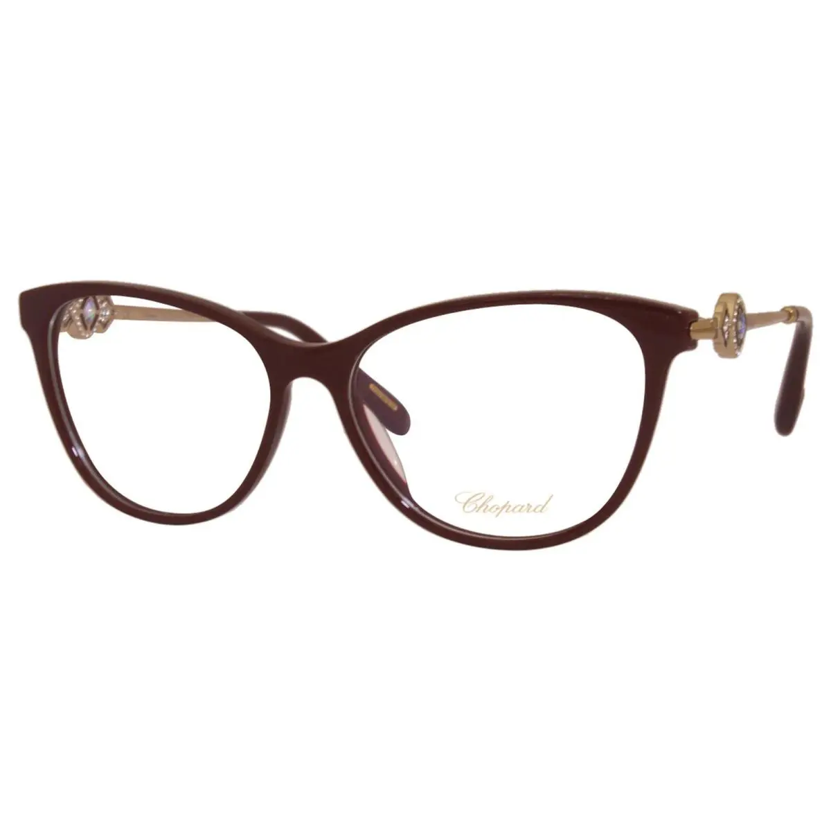 Chopard VCH265S 0AR3 Eyeglasses Women`s 23KT Burgundy Optical Frame 54mm - Frame: Red