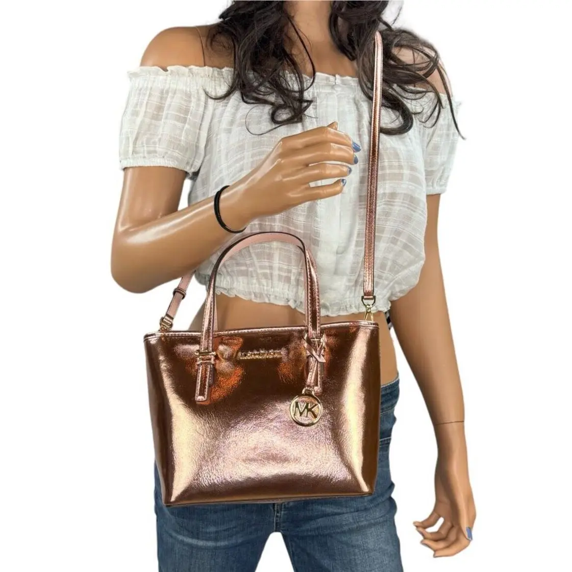 Jet Set Travel XS Carryall Tote Shoulder Bag Primrose Patent by Michael Kors