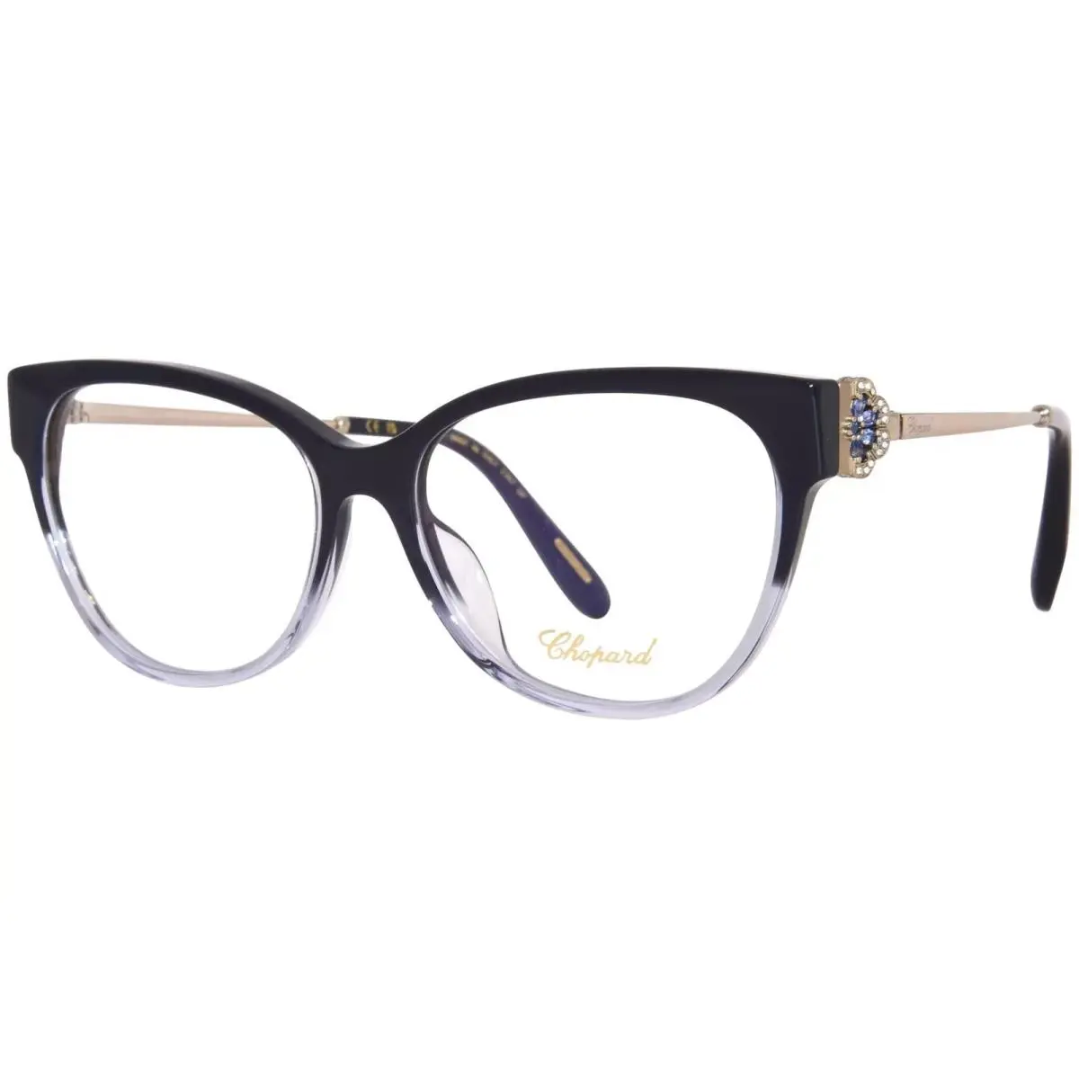 Chopard VCH325S 0N91 Eyeglasses Women`s Black/Clear/23KT Gold Plated 55mm
