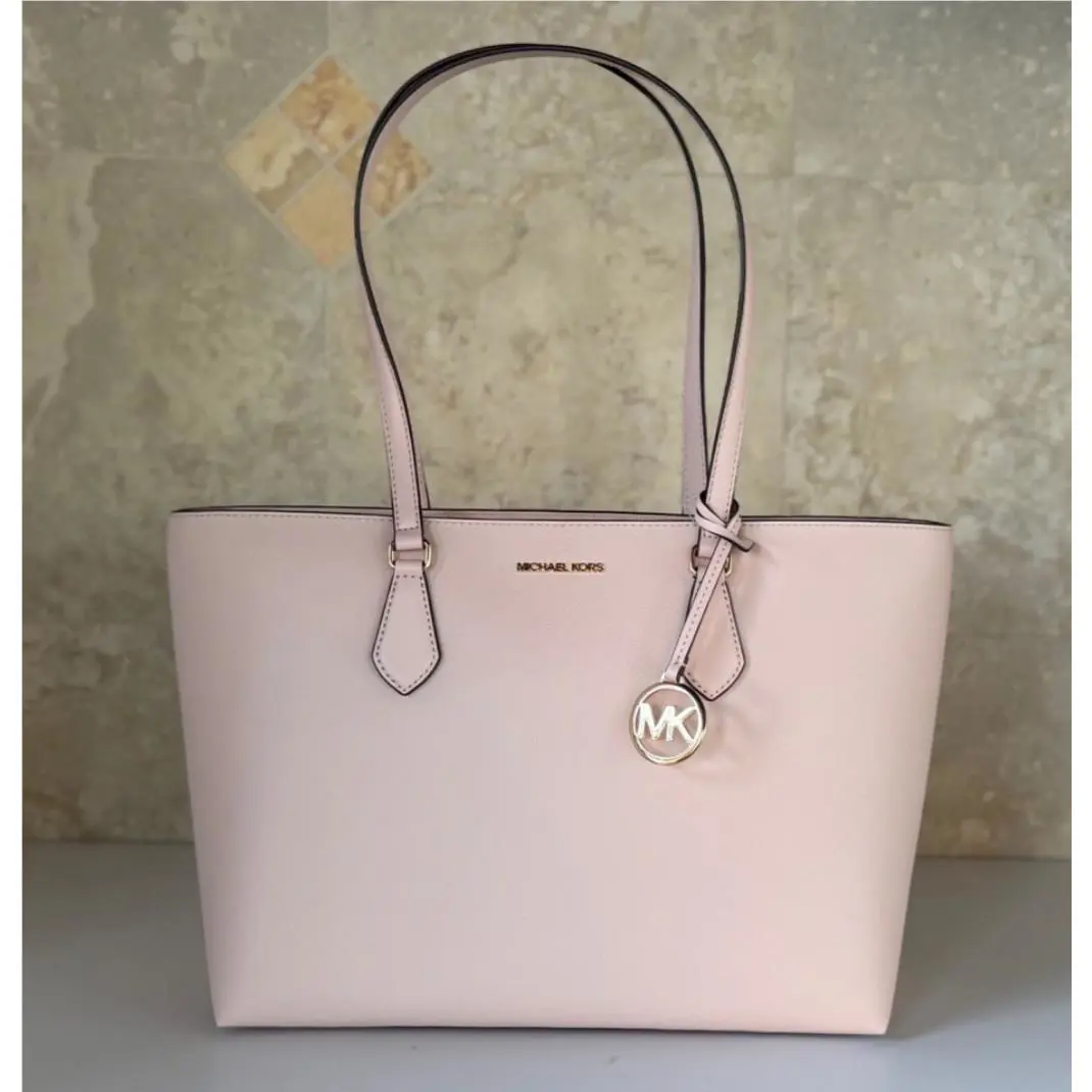 Michael Kors Sheila LG Multifunction Laptop Tote Shoulder Bag Pink Powder Blush