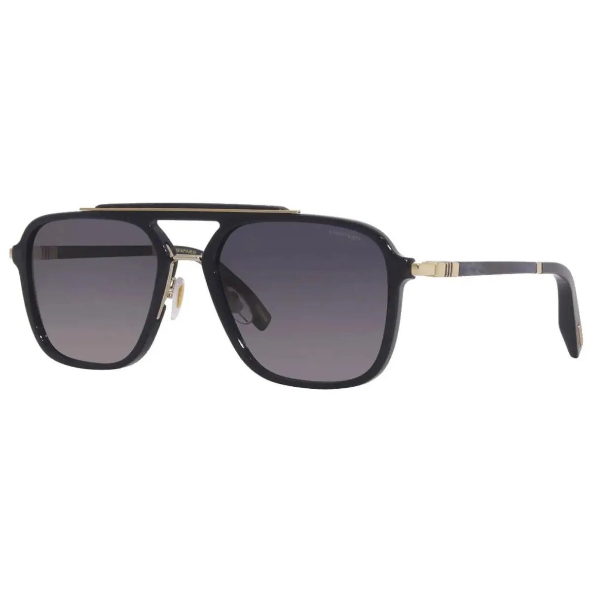 SCH291 821P Sunglasses Men`s Navy-gold/grey Polarized Lenses Pilot 57mm by Chopard