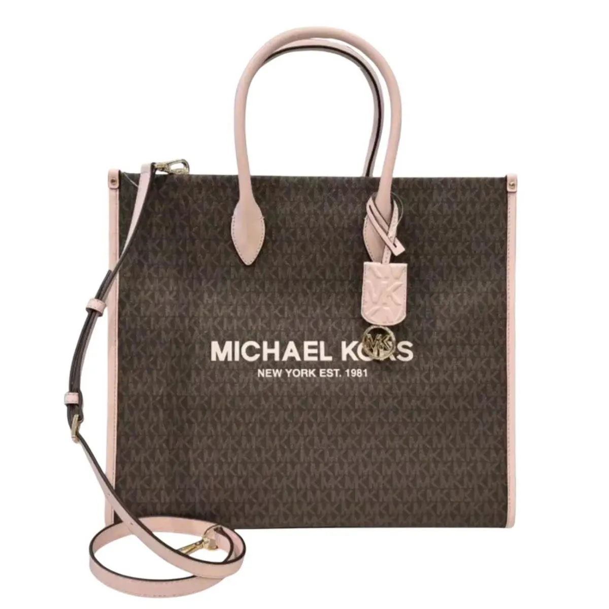 Michael Kors Mirella Large Signature MK Tote Bag Brown MK 35F2G7ZT3B-847