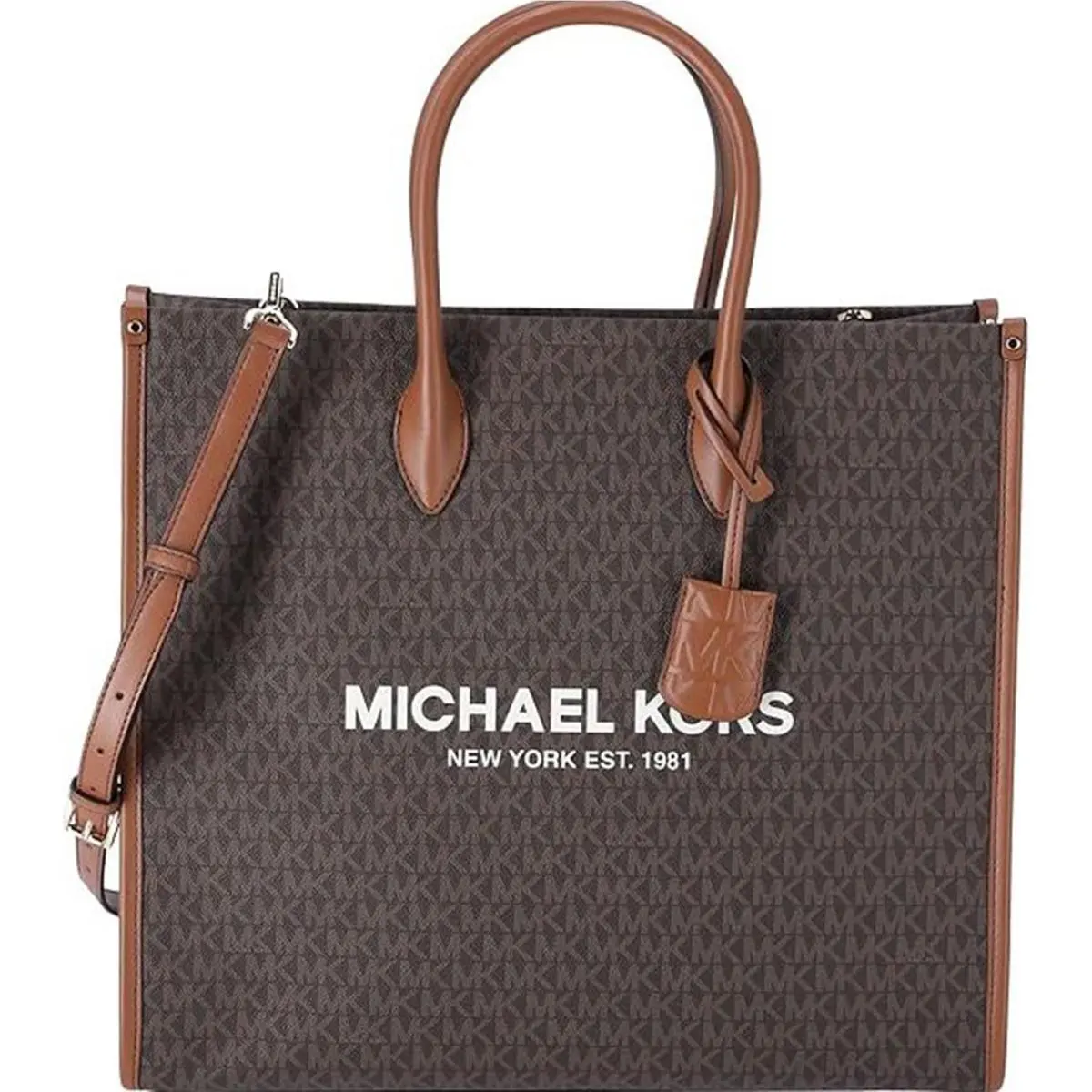 Michael Kors Mirella Large Signature MK Tote Bag Brown MK 35F2G7ZT3B-847