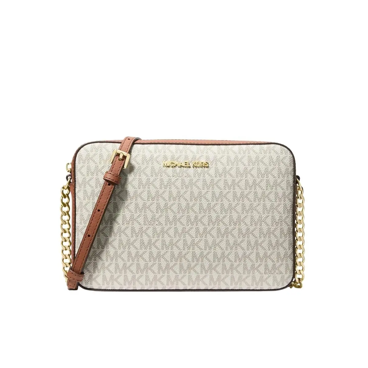 Michael Kors Jet Set Large Crossbody Bag Women’s Logo Print Canvas