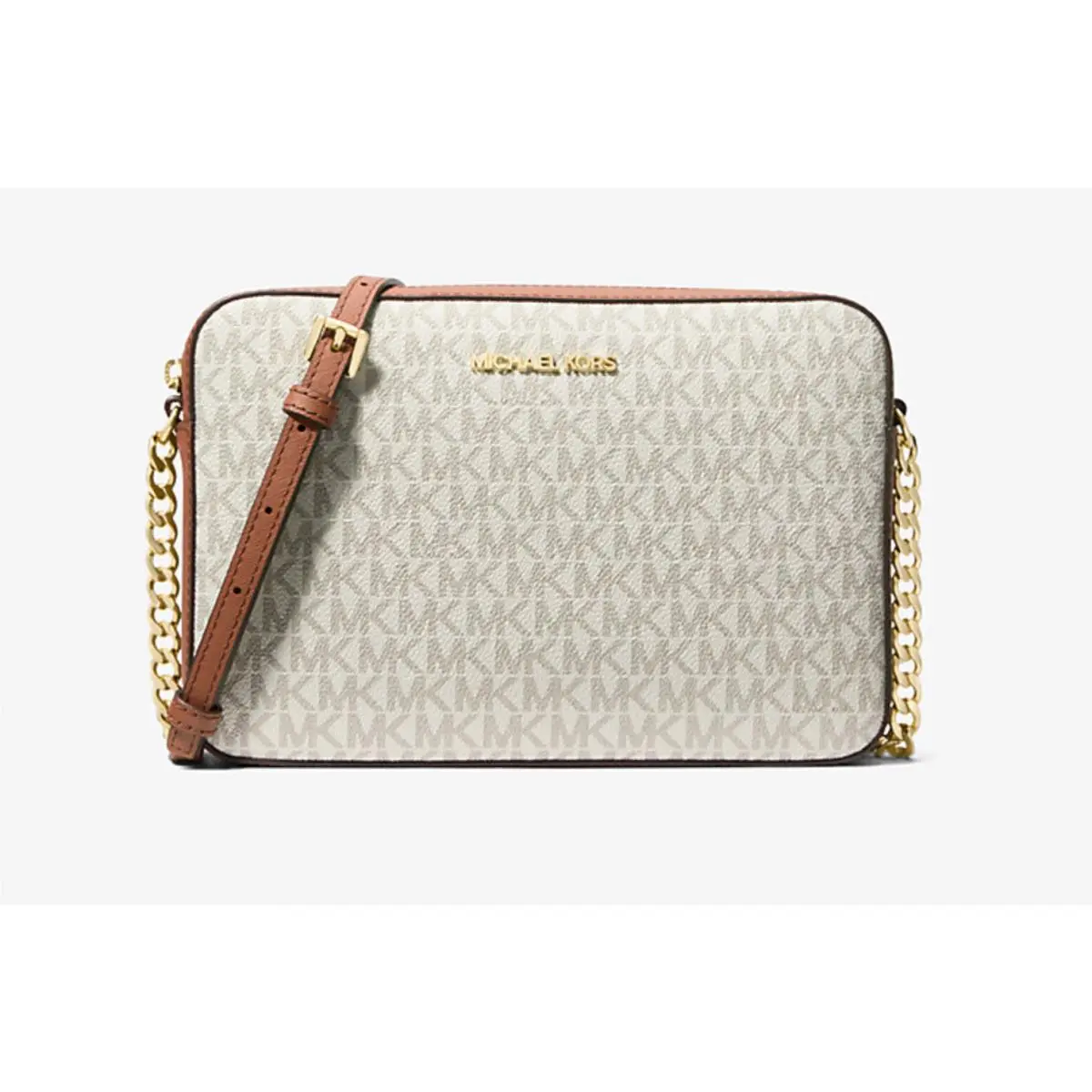 Michael Kors Jet Set Large Crossbody Bag Women’s Logo Print Canvas