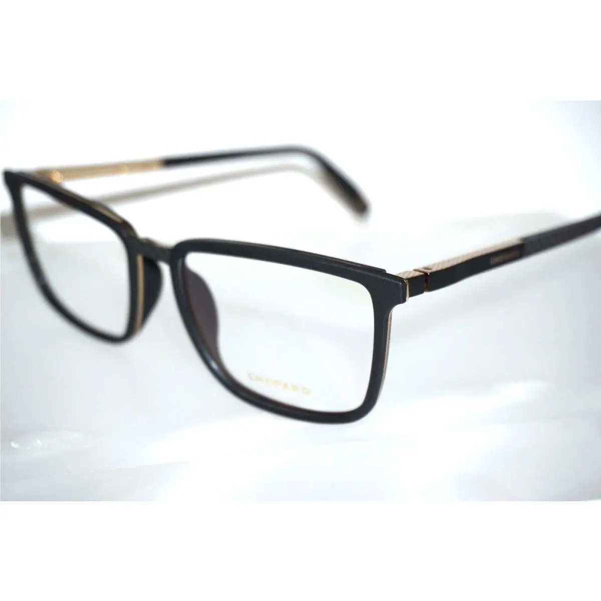 Chopard VCHC75 0302 Carbon Fiber Matte Blk Gold Eyeglasses Frame
