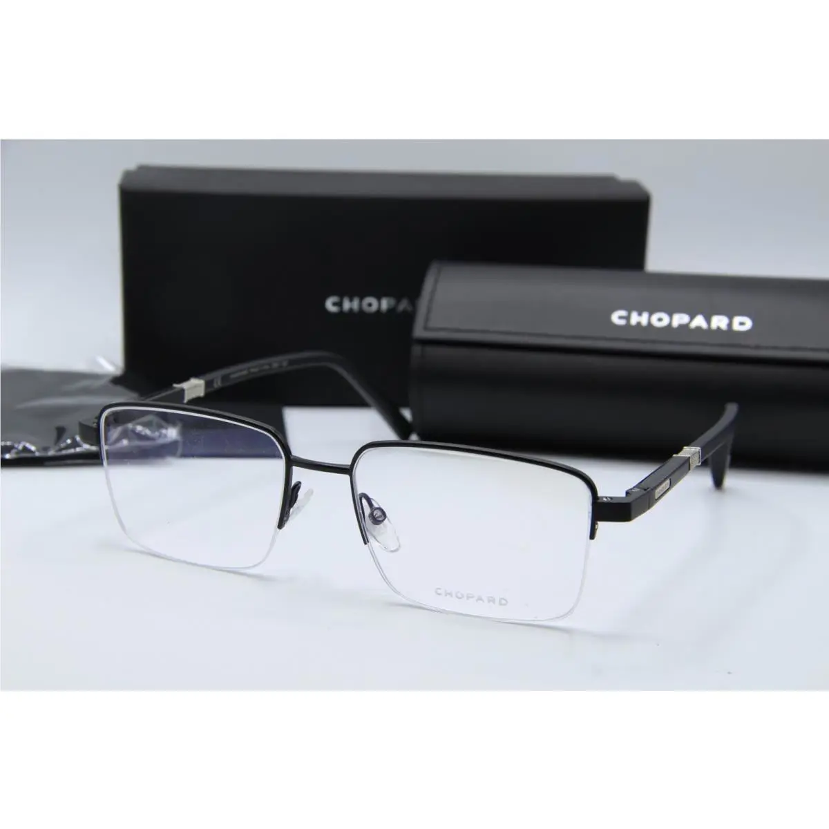 Chopard Vchf 55 0531 Black Carbon Fiber Frames Eyeglasses 56-18