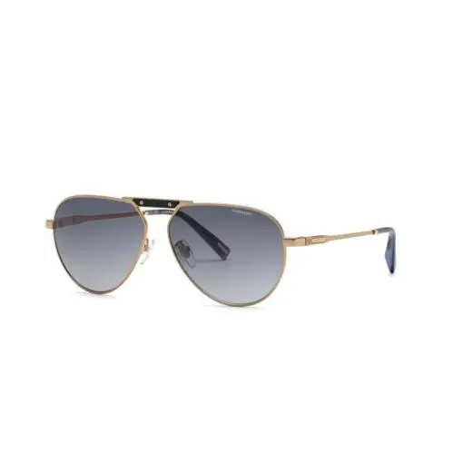Chopard SCHF80 08FF Gold/grey Gradient Lens Unisex Sunglasses 60mm - Frame: Gold, Lens: Gray