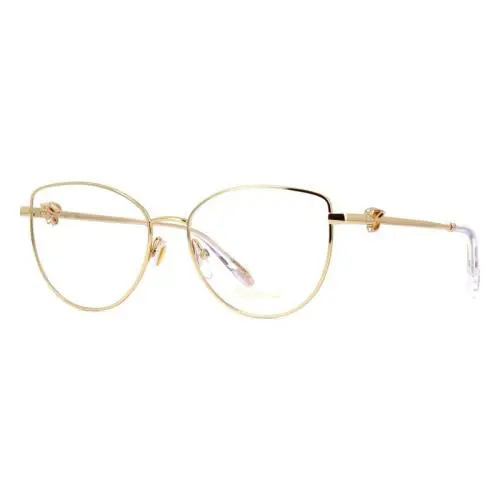 Chopard Womens Eyeglasses VCHF51S 0300 Shiny Rose 23K Gold Plated Clear Lens