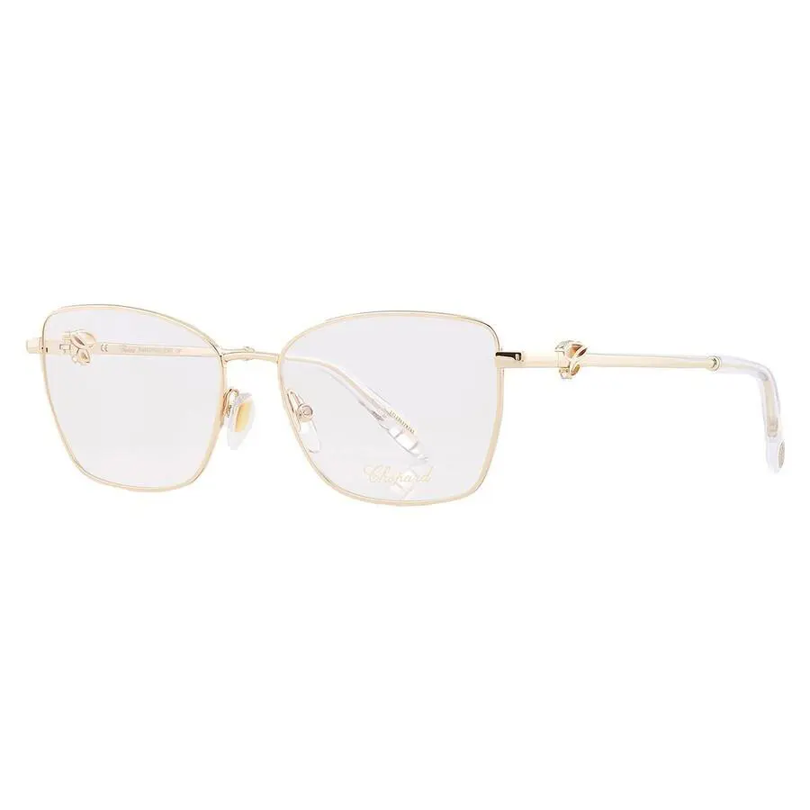 Chopard Womens Eyeglasses VCHF50S 0300 Shiny 23K Rose Gold Plated Clear Lens