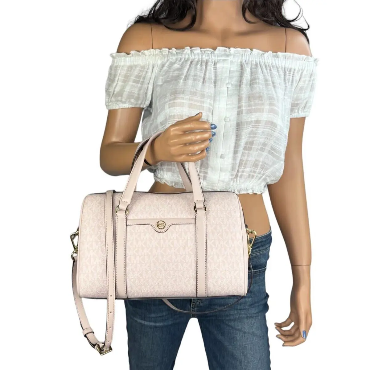 Michael Kors Women Medium Fashion Satchel Shoulder Crossbody Bag Handbag Pink MK