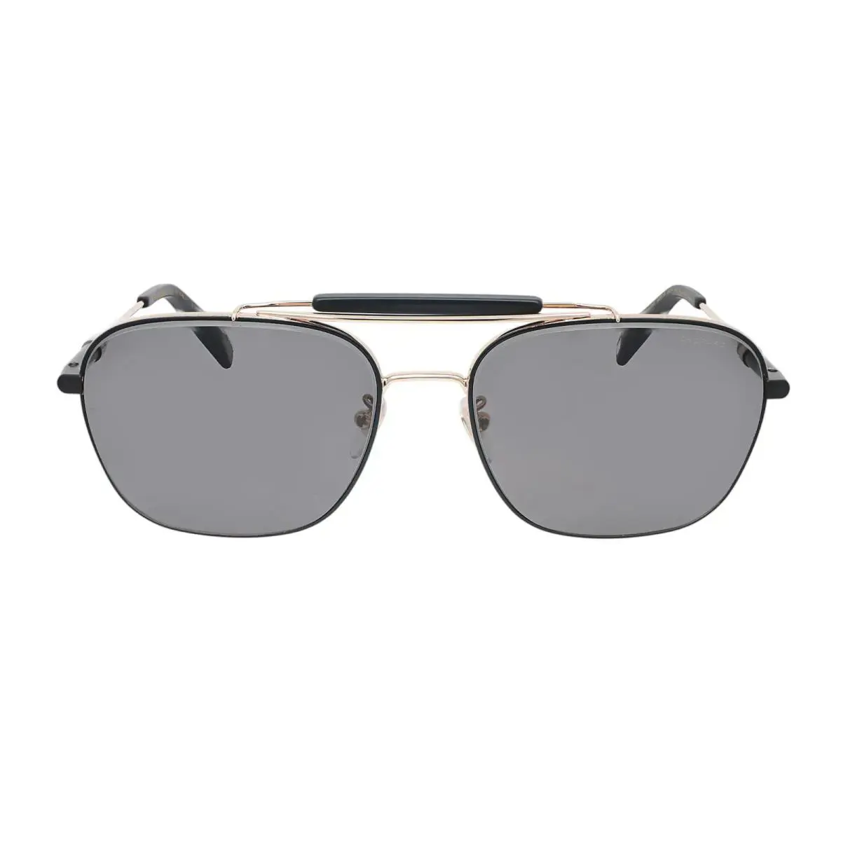 Chopard Rose Gold Black Metal with Polarized Smoke Lens Sunglasses 95221-0542
