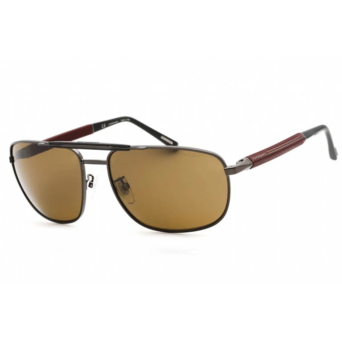 Chopard SCHF81 568P Shiny Bakelite / Brown Lens Mens Sunglasses 62mm - Frame: Shiny Bakelite, Lens: Brown