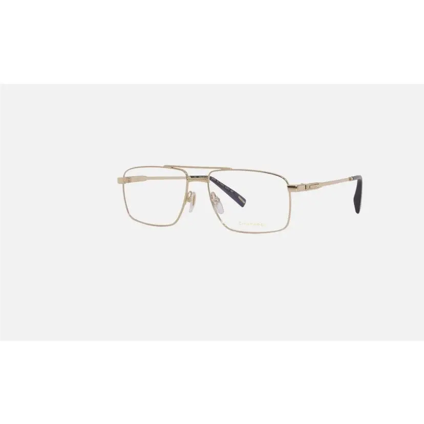 Chopard VCHF56 0300 Eyeglasses Men`s 23KT Gold Plated Full Rim Rectangular 57mm