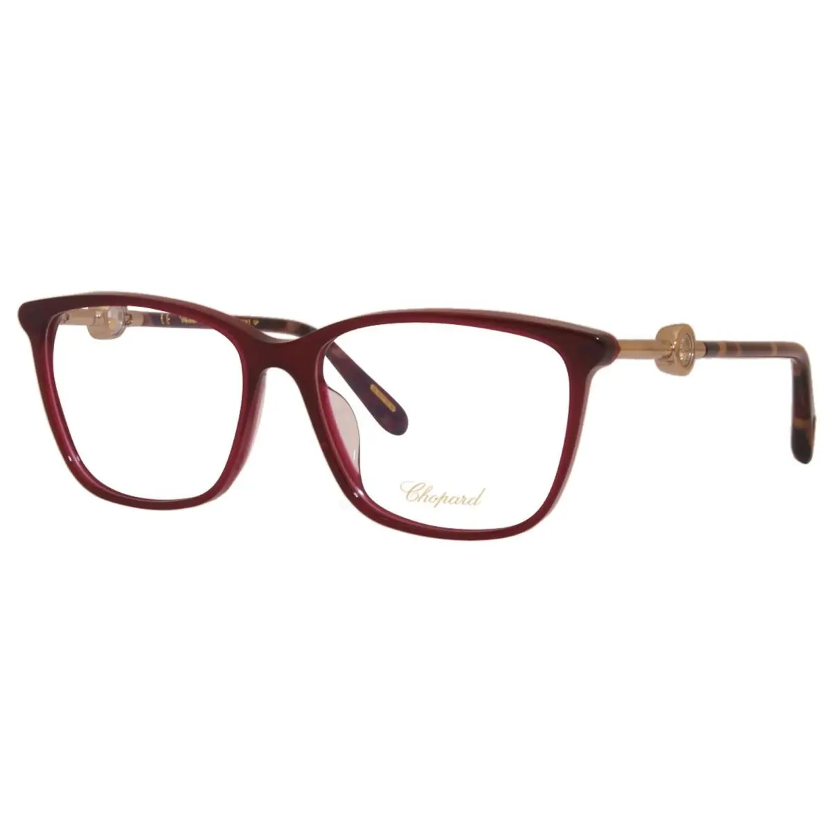Chopard VCH284S 0849 Eyeglasses Women`s 23KT Burgundy Optical Frame 54mm