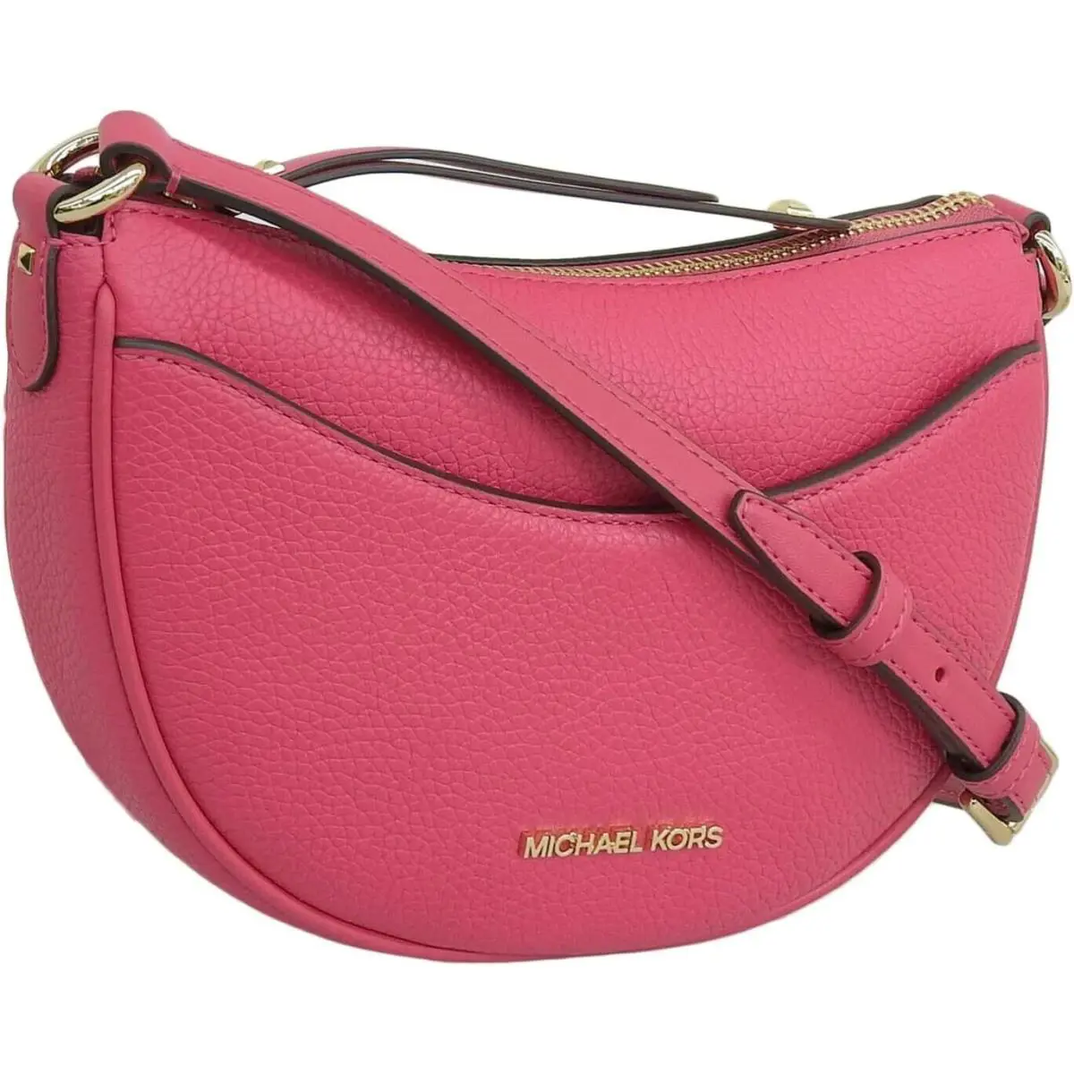 Michael Kors Dover Half Moon Small Mini Crossbody Leather Bag Vista Blue