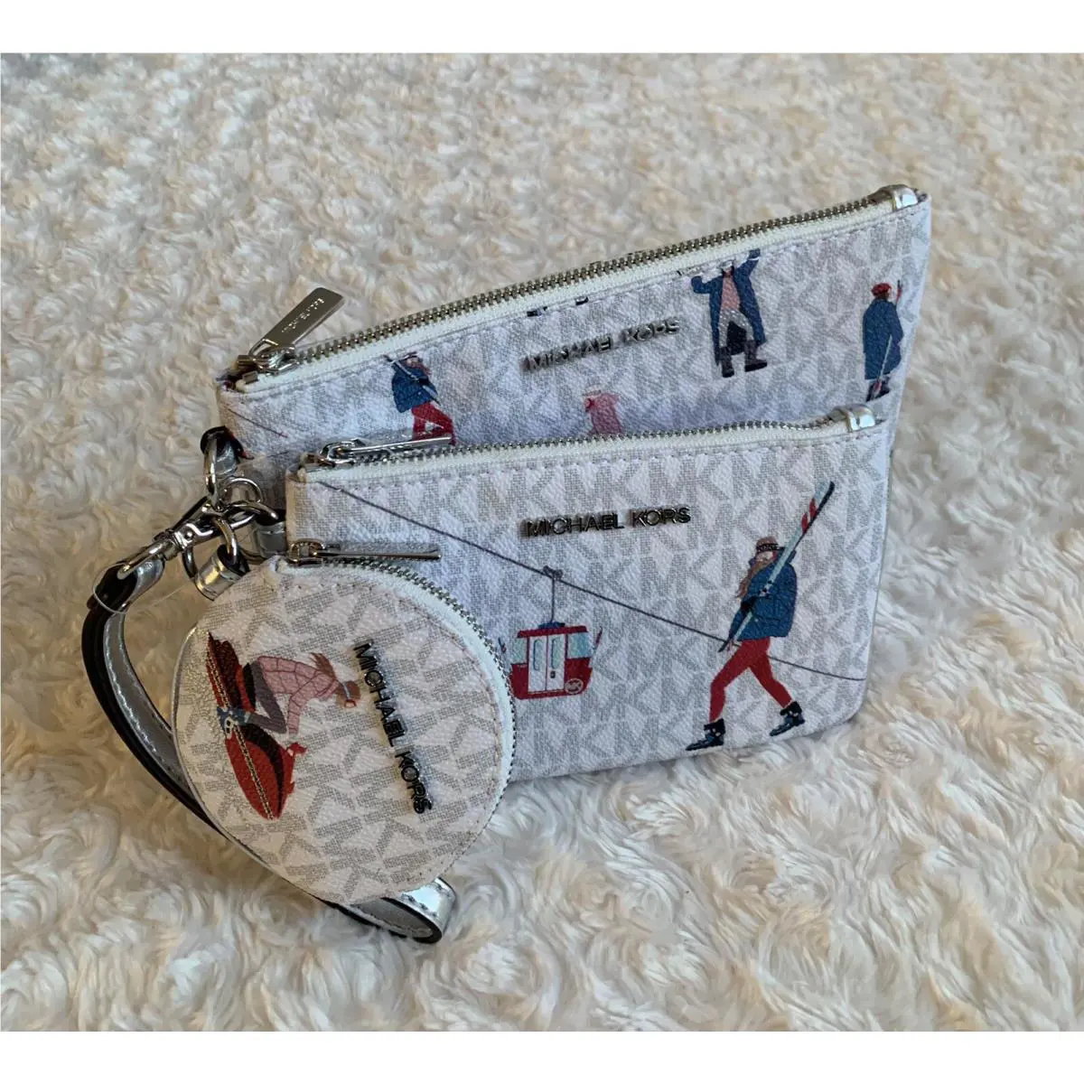 Michael Kors Jet Set Girls Jst Multi Wristlet Trio - Bright White Multi