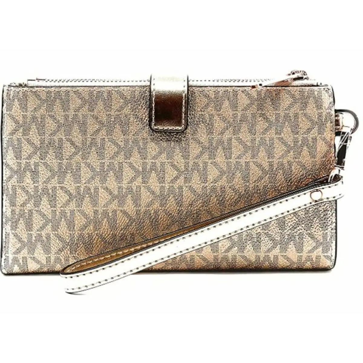 Michael Kors Jet Set Travel Large Double Zip Wristlet Rose Gold 35H1RTVW3V