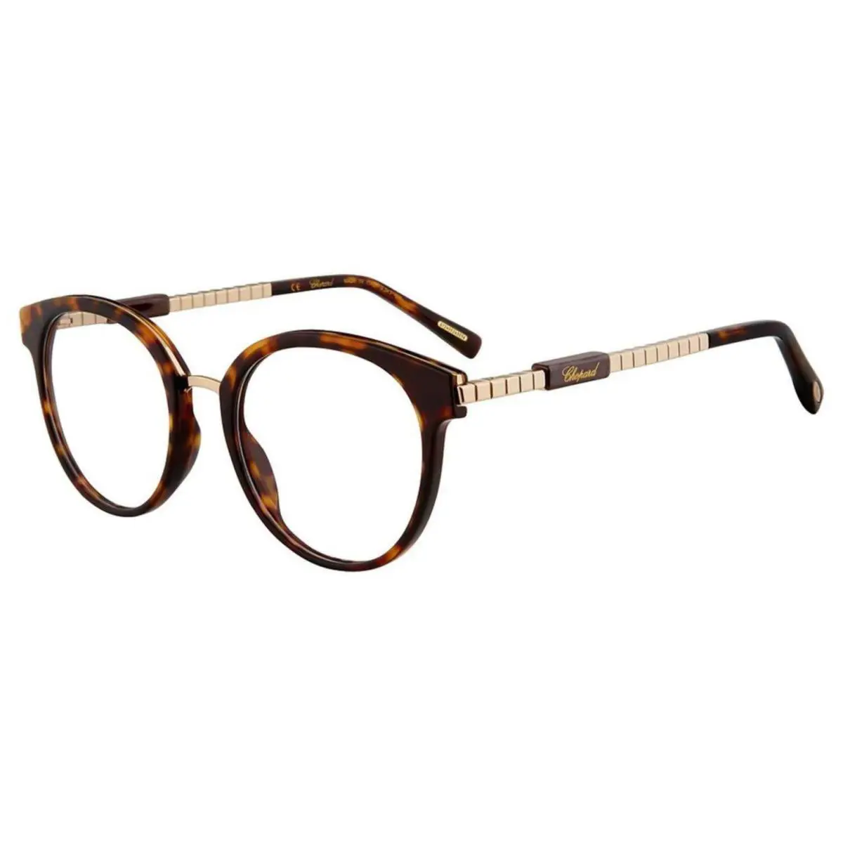 Chopard Ceramic VCH239 Unisex Eyeglasses Frame in Tortoise Havana/rose Gold 50mm