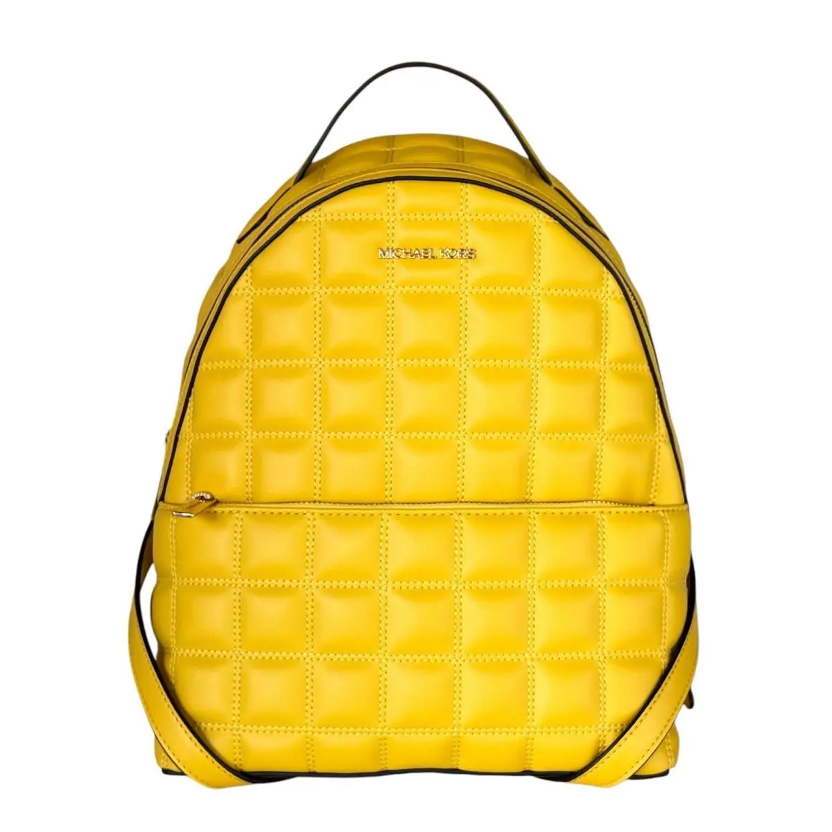 Michael Kors Sheila Medium Front Pocket Backpack Quilted Daisy Yellow
