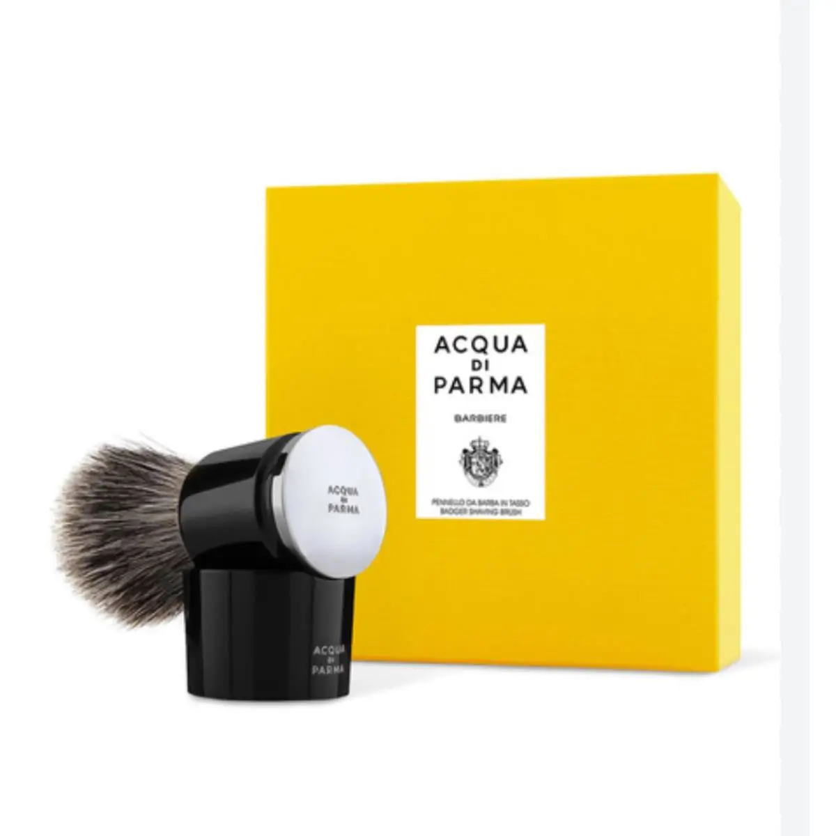 Acqua di Parma Barberie Black Men`s Badger Shave Brush Set Men`s Grooming