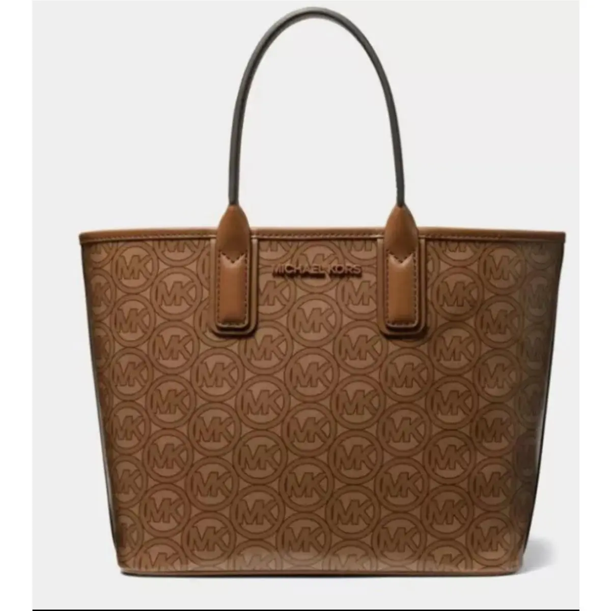 Michael Kors Jodie Small Logo Jacquard Tote Bag 35H1T2JT1C Luggage BROWN$348