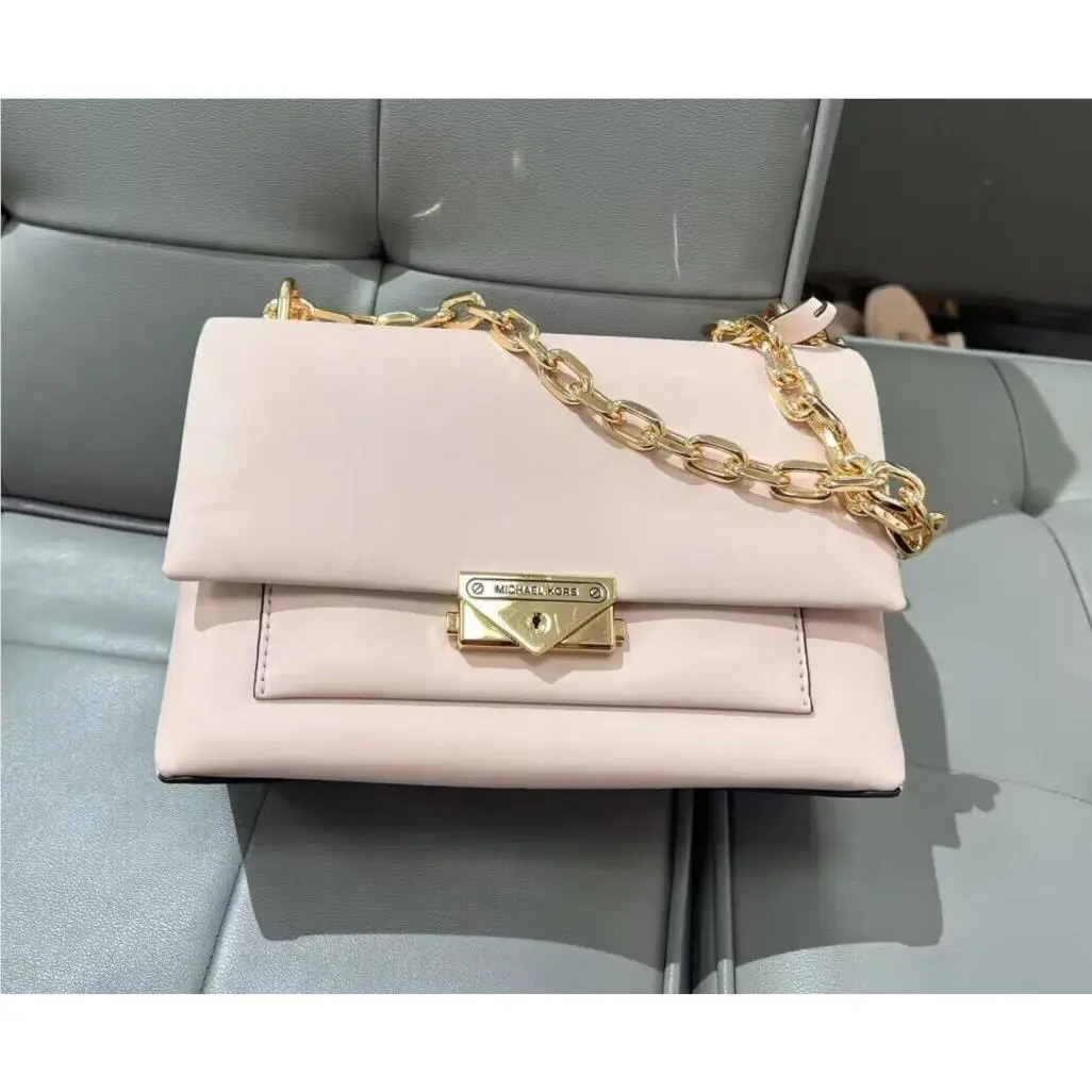 Michael Kors Cece Medium Leather Crossbody Handbag Shoulder Bag Purse Pink