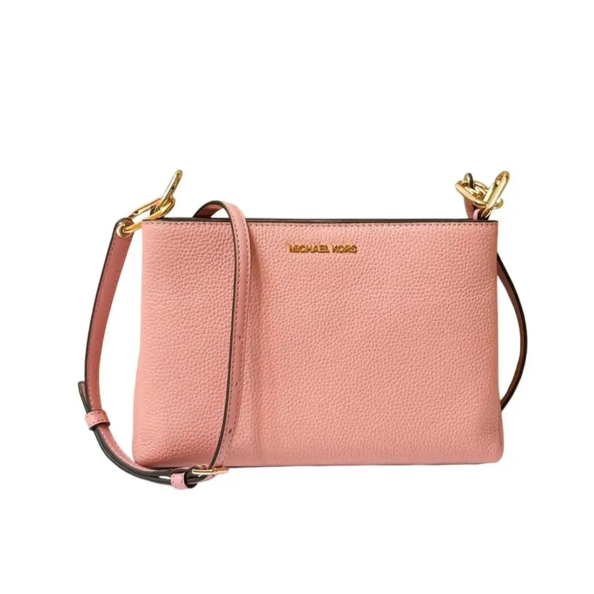 Michael Kors Trisha Triple Compartment Shoulder Crossbody Bag 35H1G9TC8L Rose