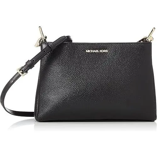 Trisha Triple Compartment Shoulder Crossbody Bag 35H1G9TC8L Black by Michael Kors