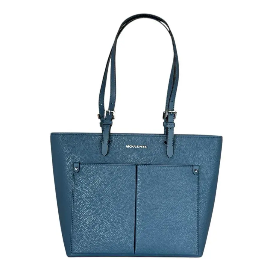 Michael Kors Jet Set Travel MD Double Pocket Tote Shoulder Bag Cornflower Blue