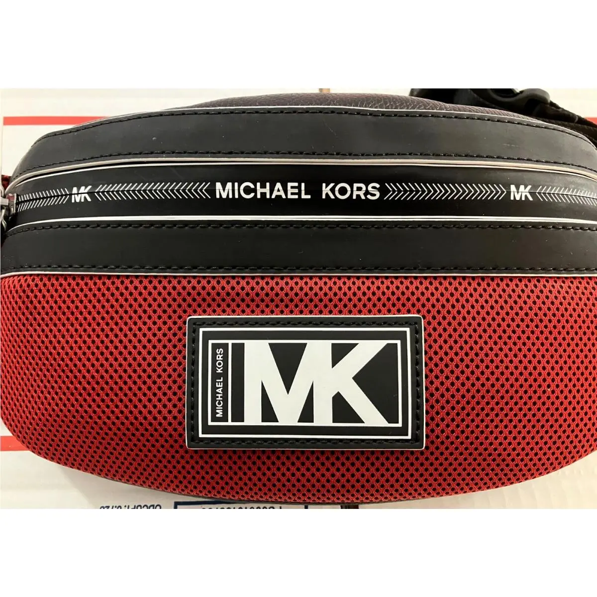 Michael Kors Cooper Belt Bag Racing Red / Black 37U0LCOY0L Retail