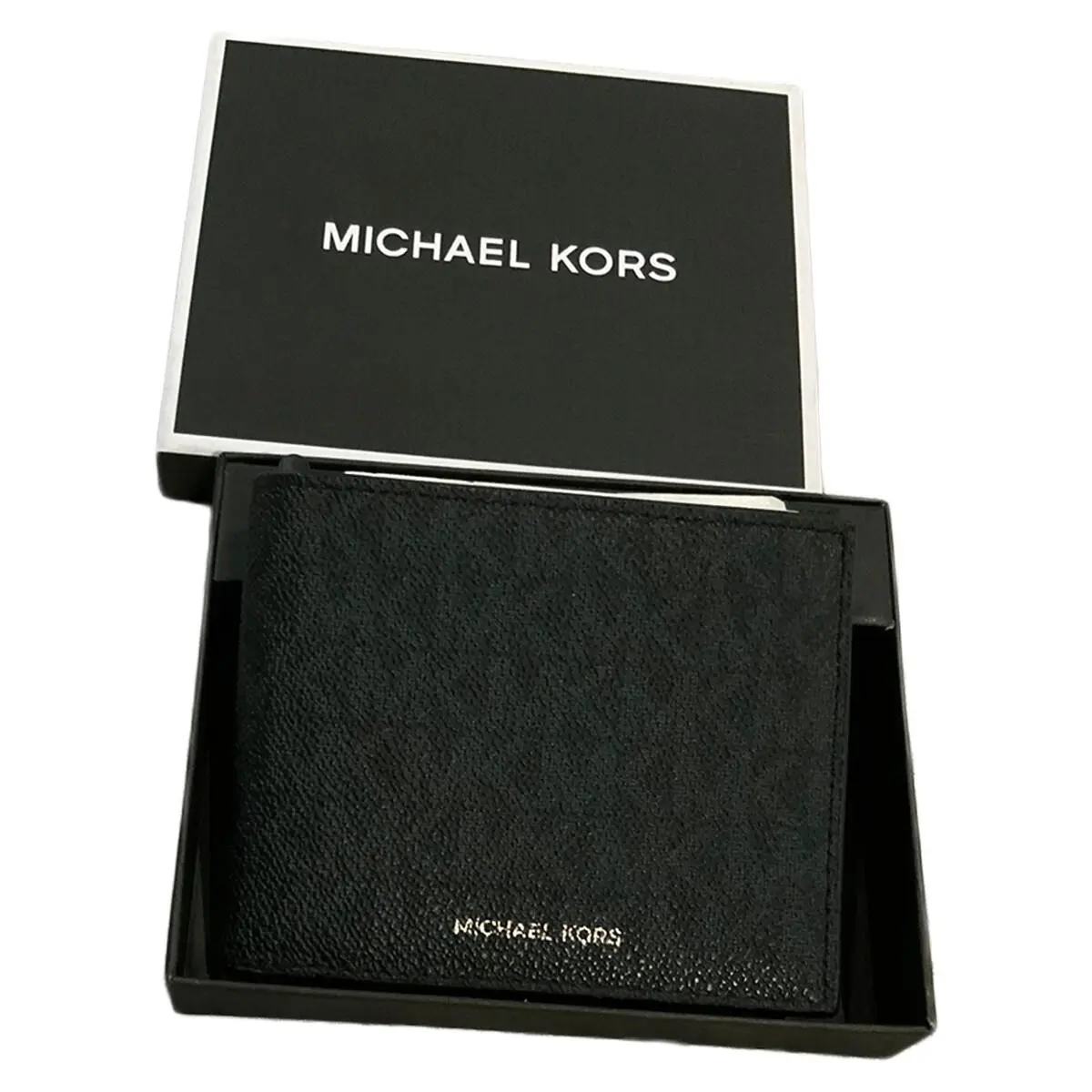 Michael Kors Jet Set Men`s Black Leather Slim Billfold Wallet