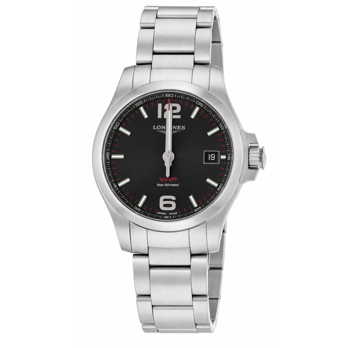 Conquest V.h.p 41mm Black Dial Steel Men`s Watch L3.716.4.56.6 by Longines