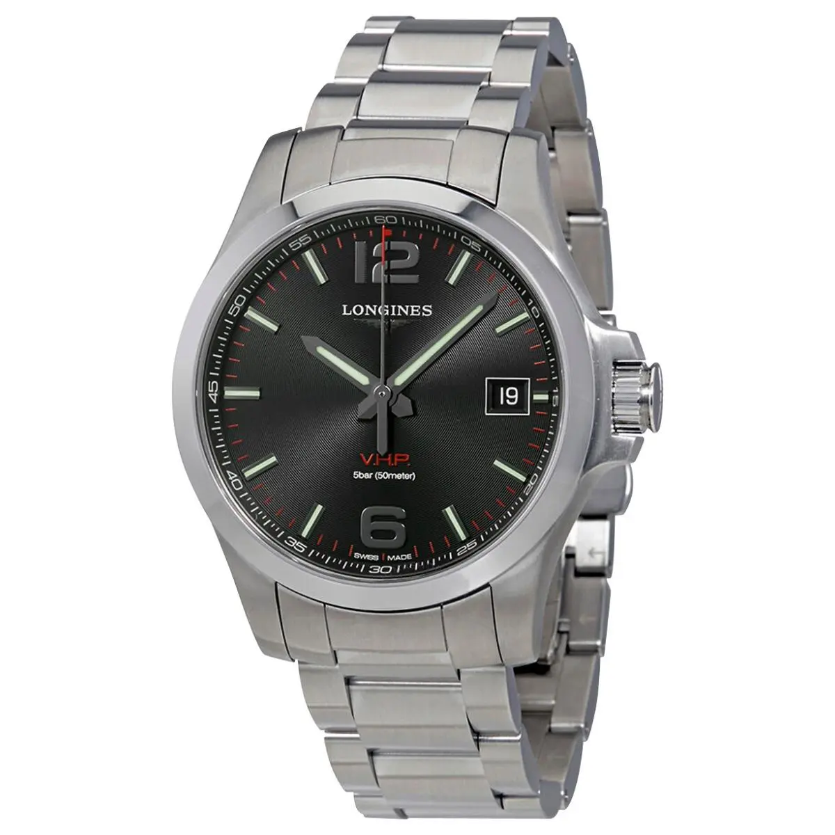 Longines Conquest V.h.p. Steel Perpetual Calendar Quartz Men Watch L3.716.4.56.6