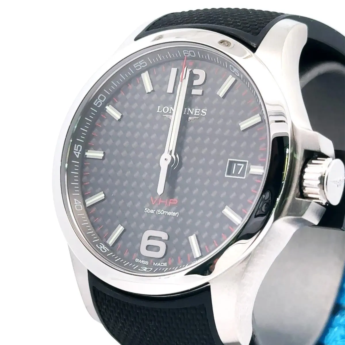 Conquest Vhp Quartz Black Dial 43mm Mens Watch L37264669 Box/card by Longines