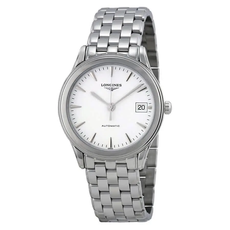 Longines Flagship Automatic White Dial Men`s Watch L4.774.4.12.6 - Skeleton / White, Dial: White, Band: Silver