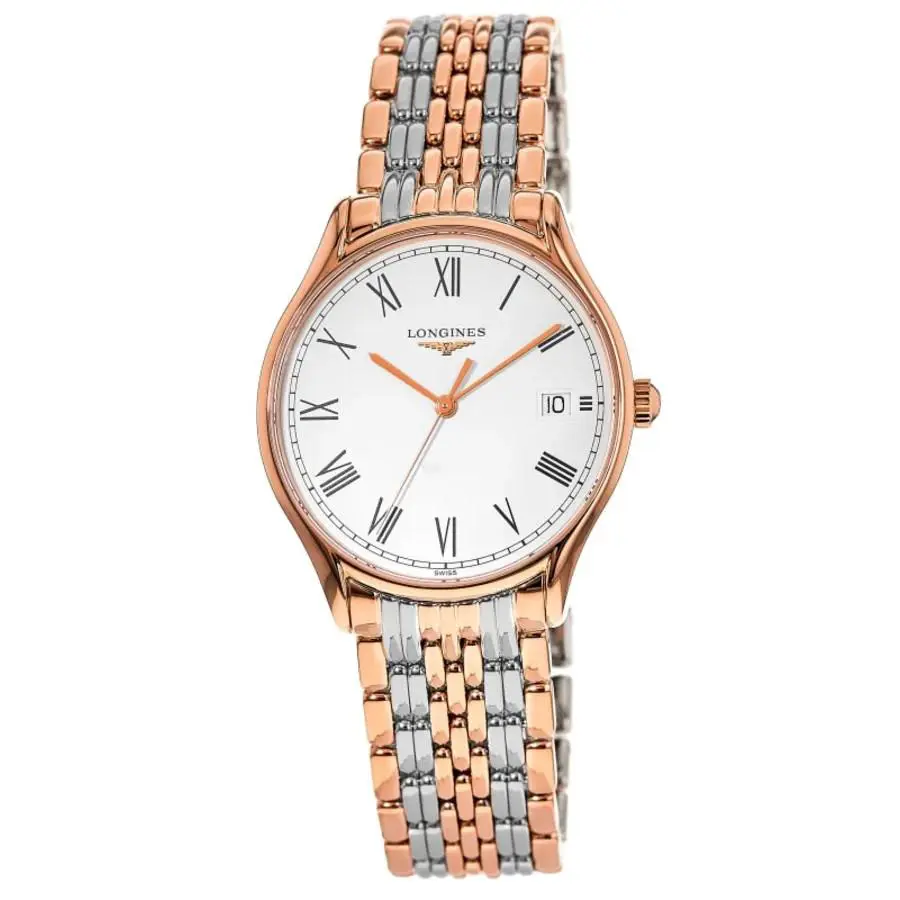 Lyre Quartz 38mm White Dial Two Tone Men`s Watch L4.859.1.11.7 by Longines