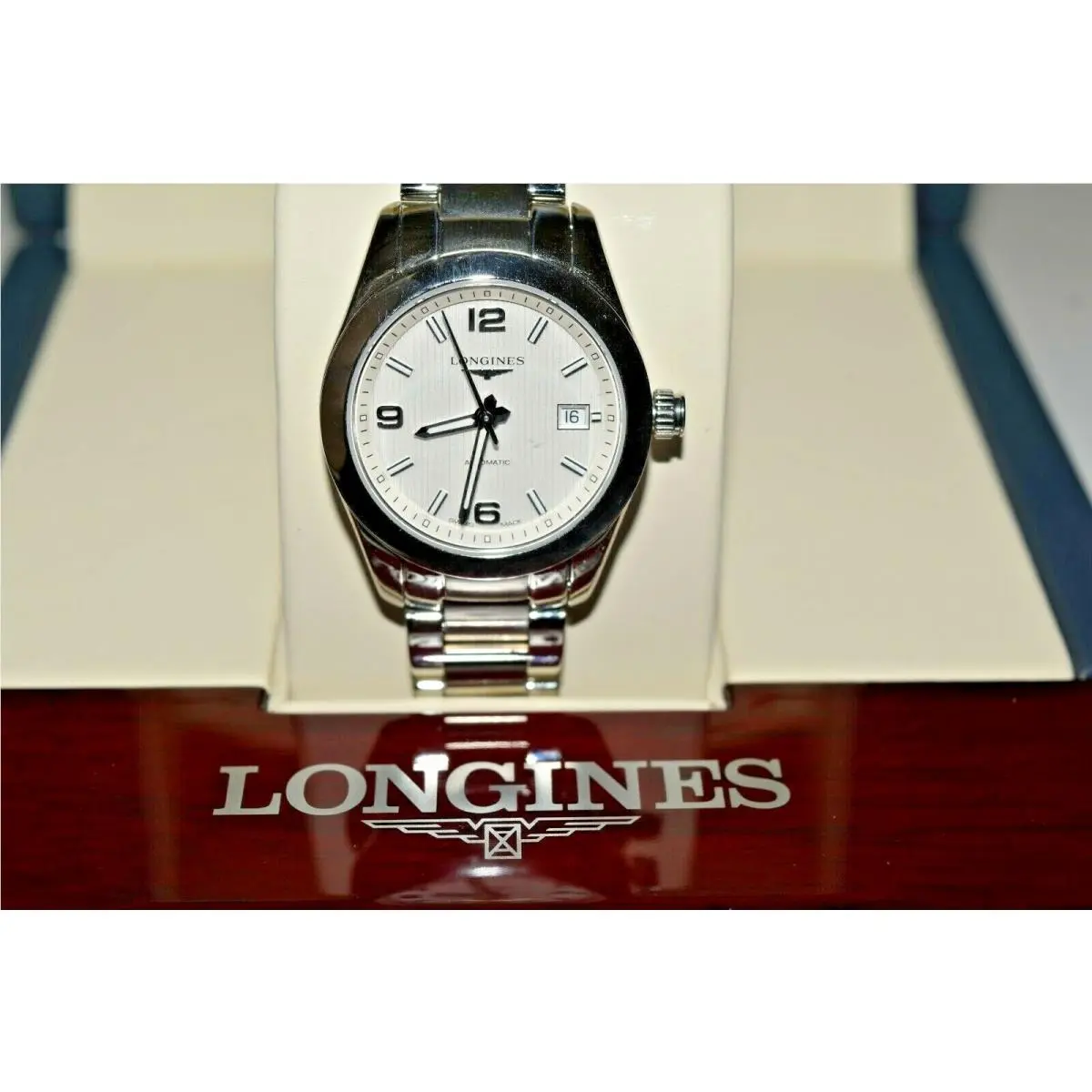 Longines Conquest Classic Women`s Automatic SS White Dial L22854766 Watch